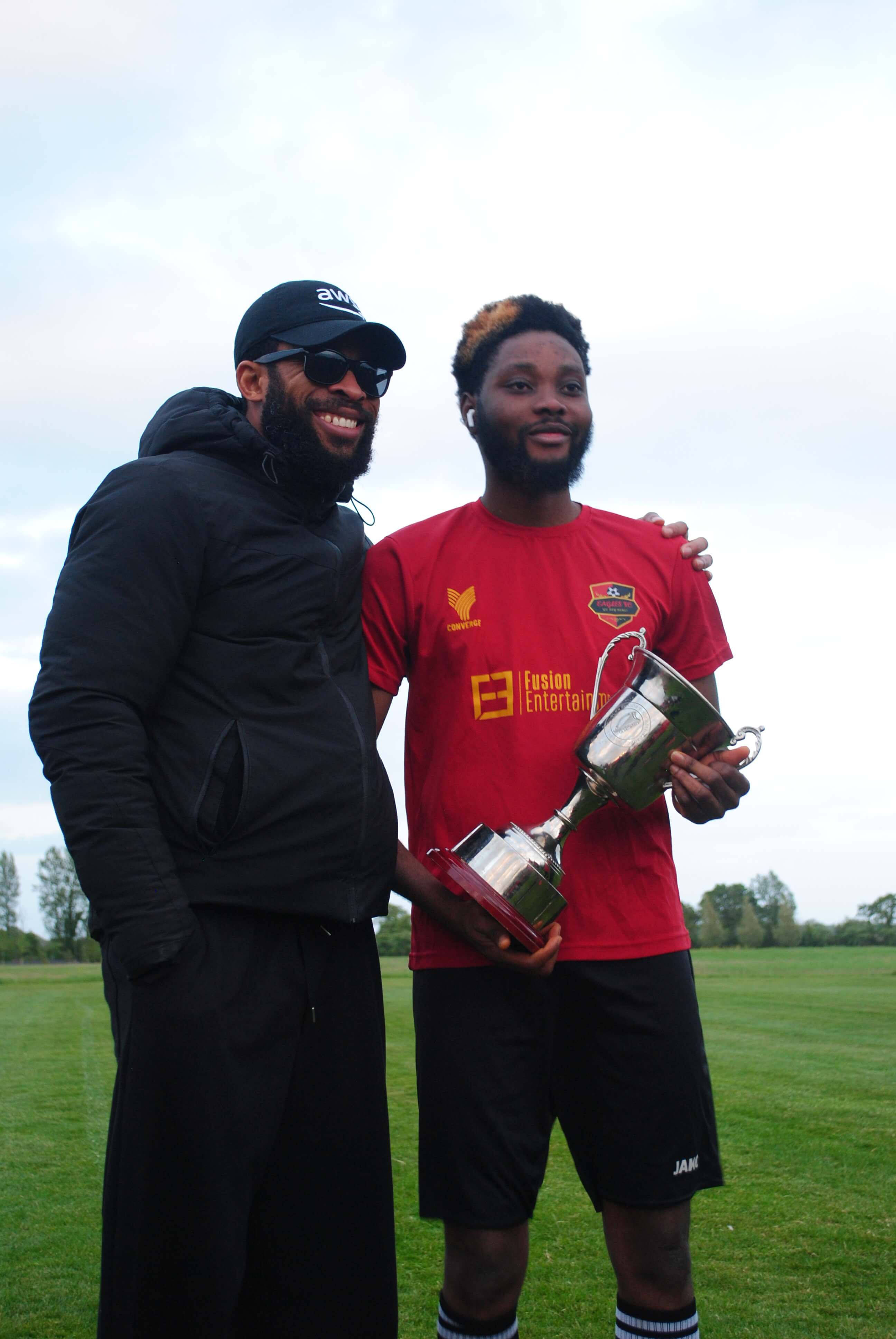 Duo with trophy